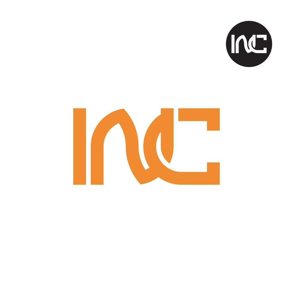 Letter INC Monogram Logo Design vector