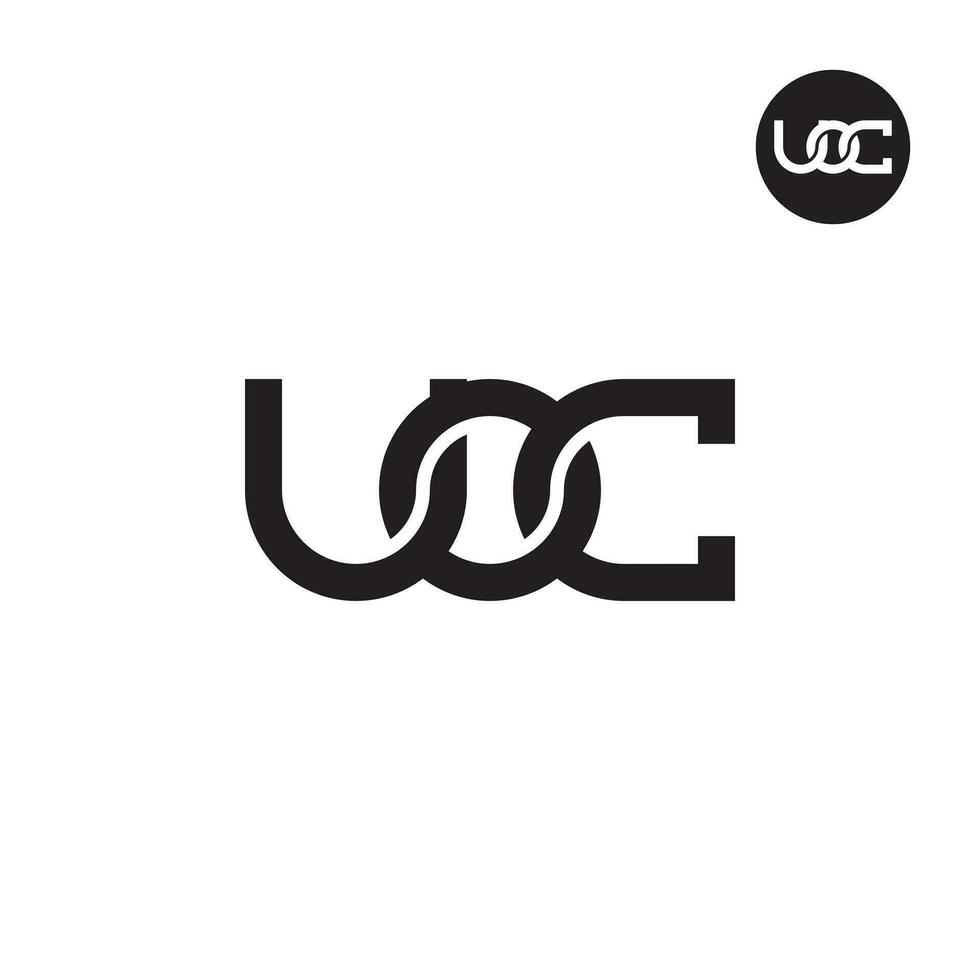Letter UOC Monogram Logo Design vector