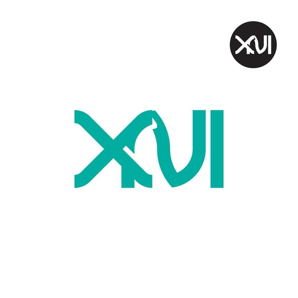 Letter XNI Monogram Logo Design vector