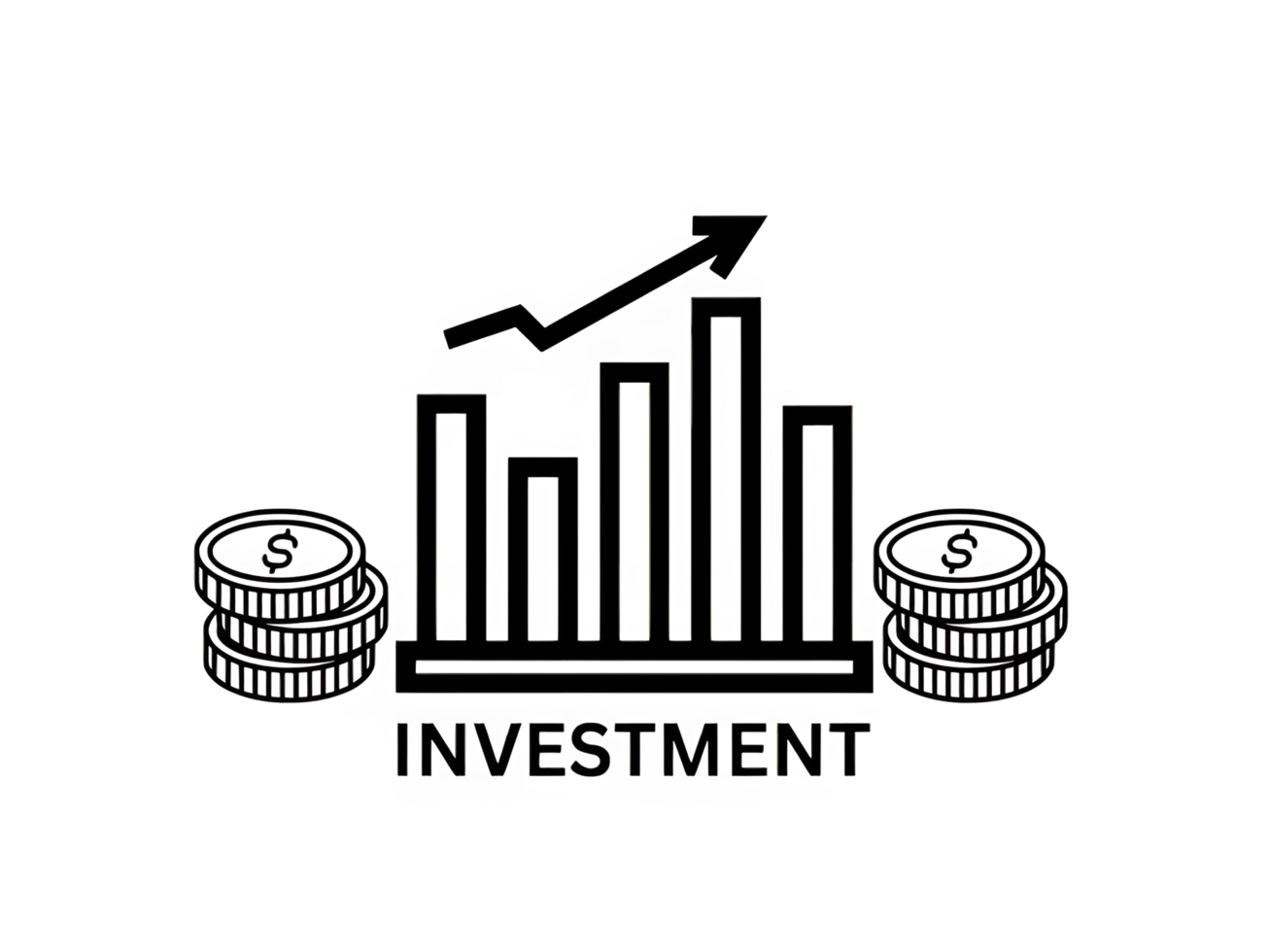 Investment Rate Chart With Coins Beside It Isolated On Transparent investment-rate-chart-with-coins-beside-it-isolated-on-transparent