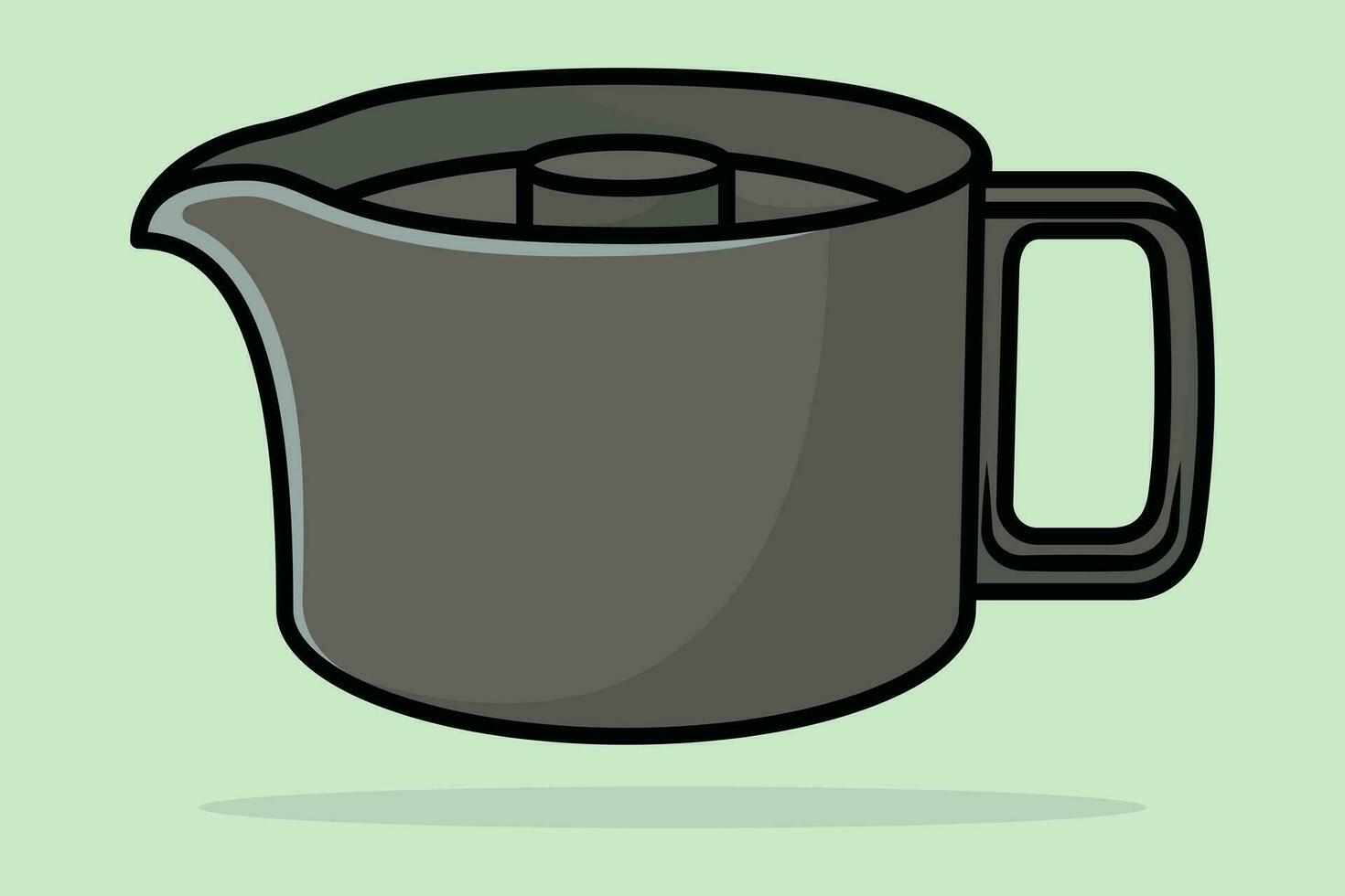 House Unique Tea Kettle vector illustration. Kitchen interior object icon concept. Kitchen Teapot with closed lid icon design with shadow. Clay teakettle vector design icon.