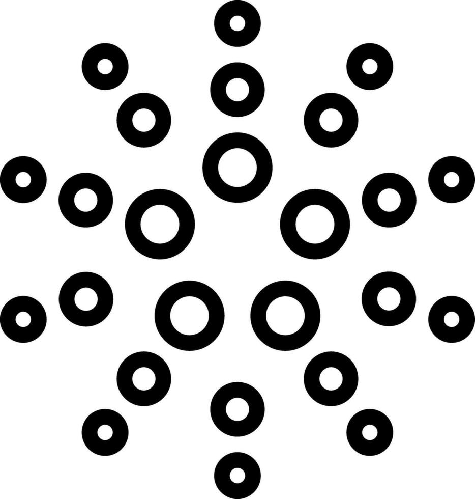 Black line icon for molecular vector