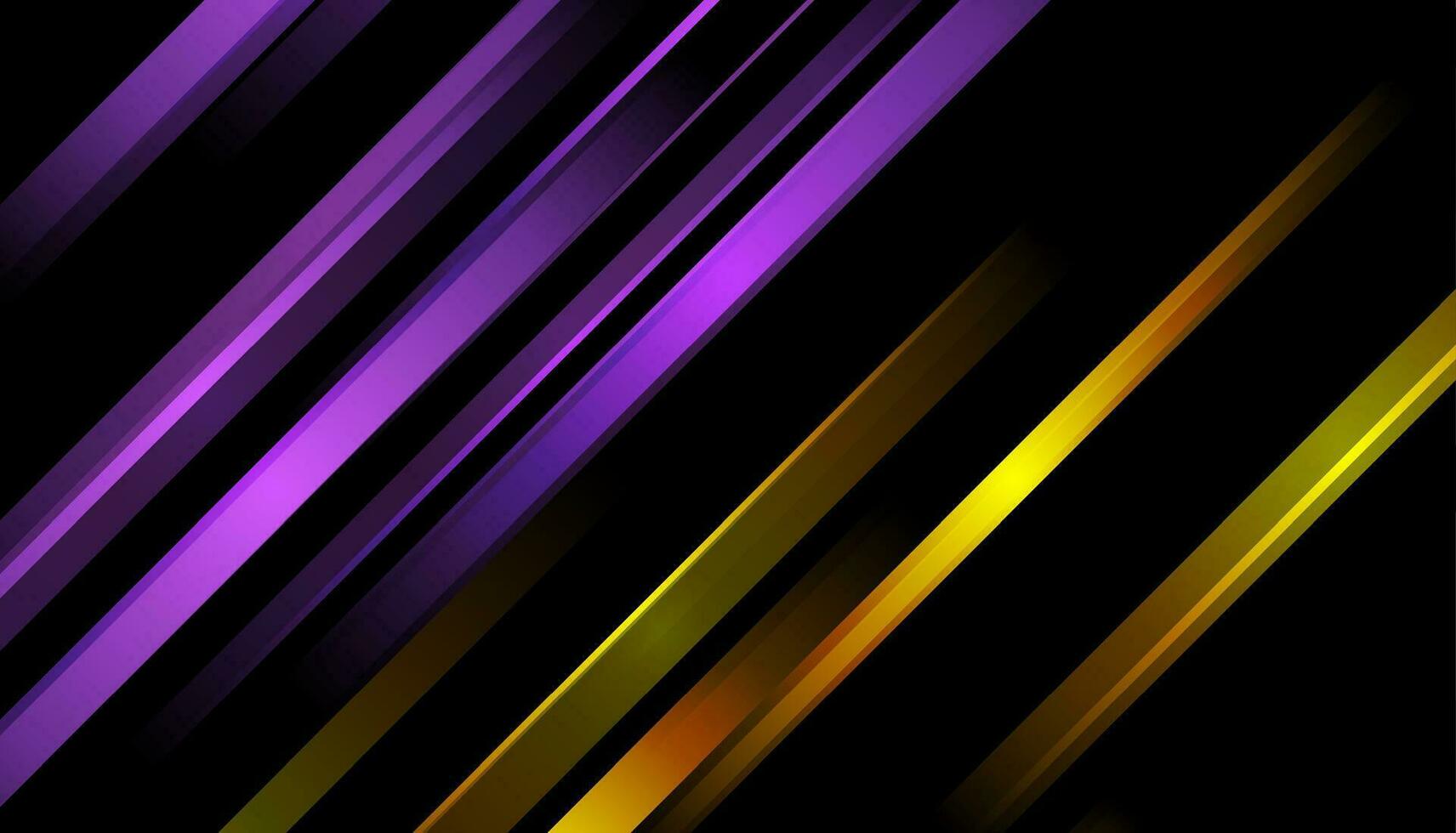Vibrant violet and orange geometric stripes abstract tech background vector