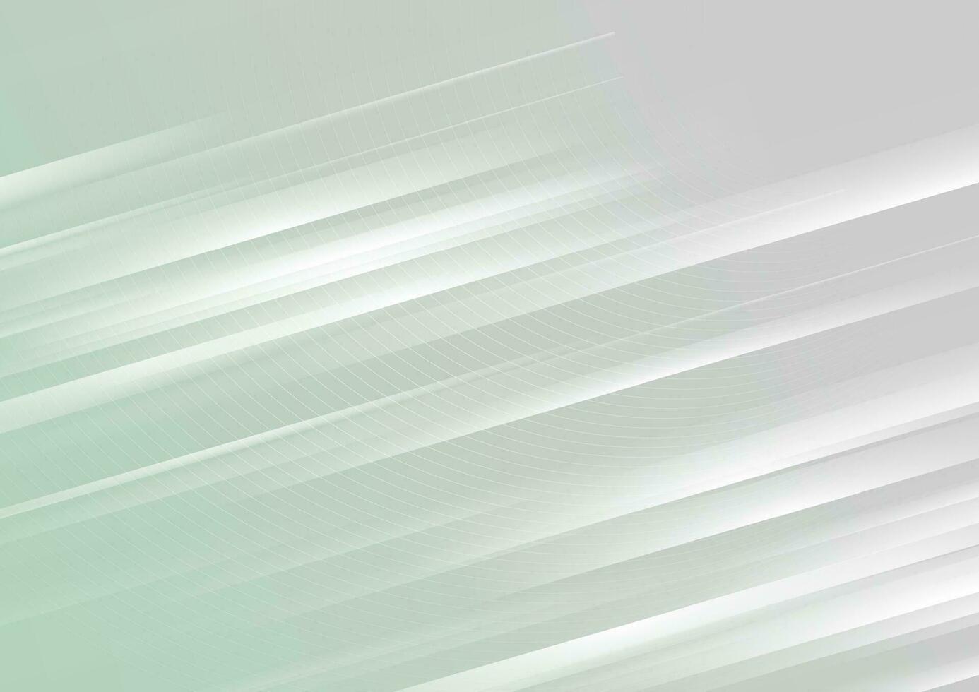 Green and grey glossy stripes abstract geometric background vector