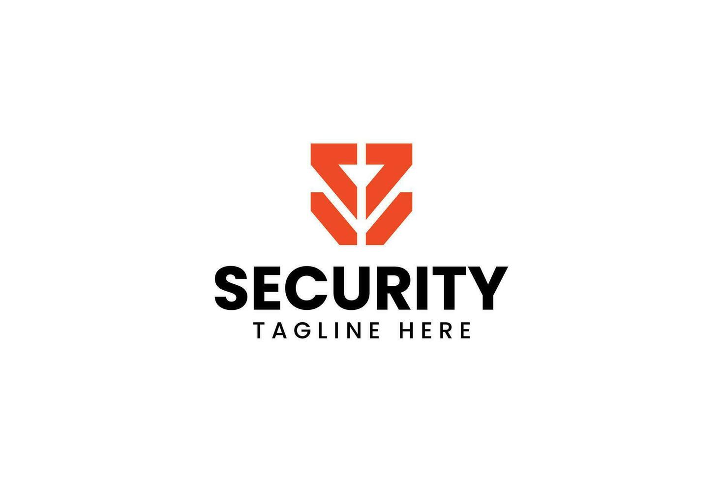 letter S B with shield security modern logo design for protection security company vector