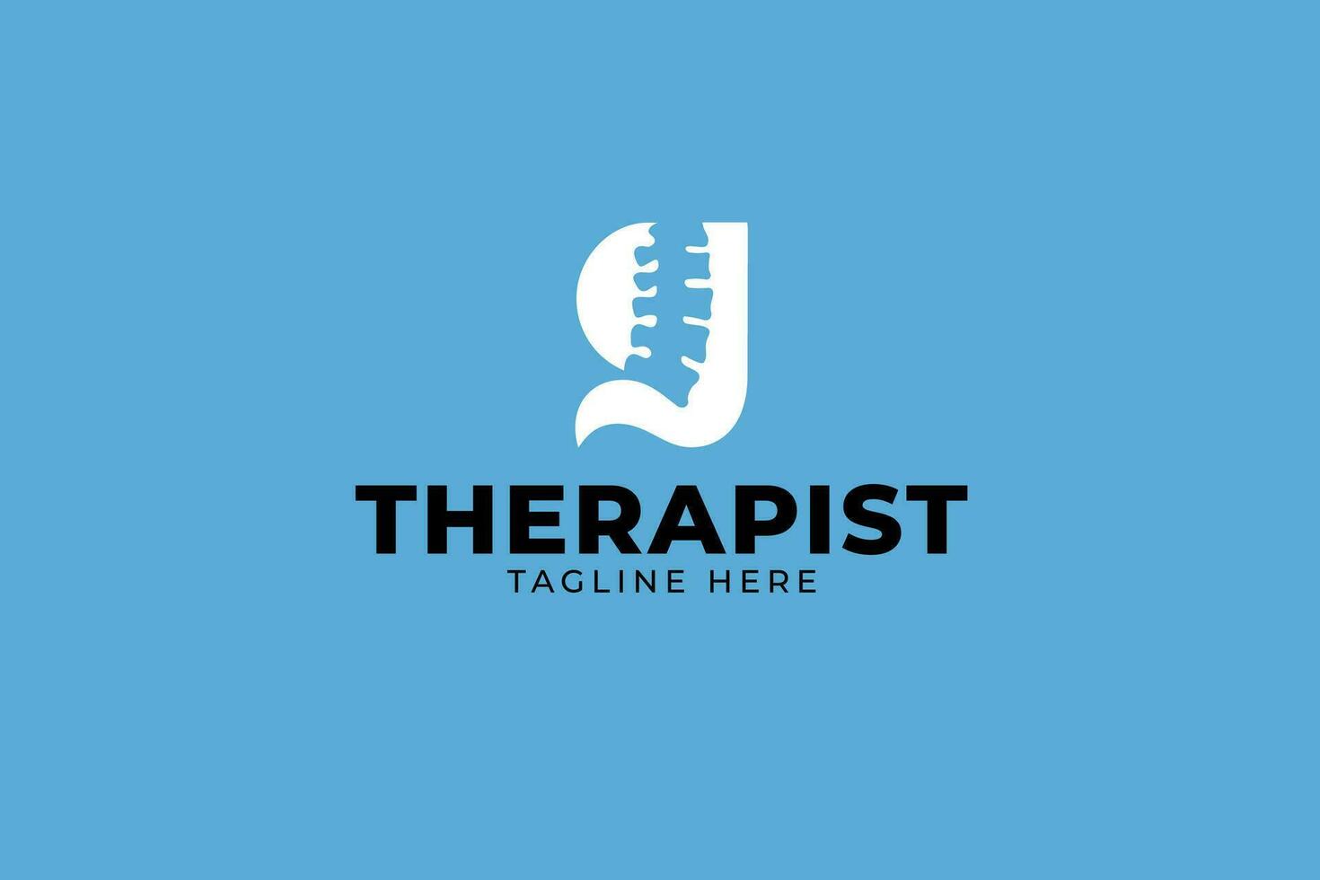 Orthopedic and backbone impulse logo design for orthodontist and medical vector