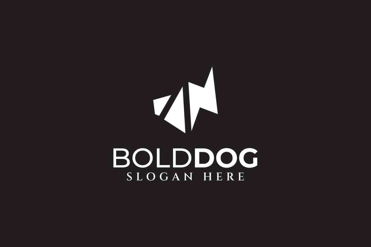 dog thunder bold masculine modern logo design template vector