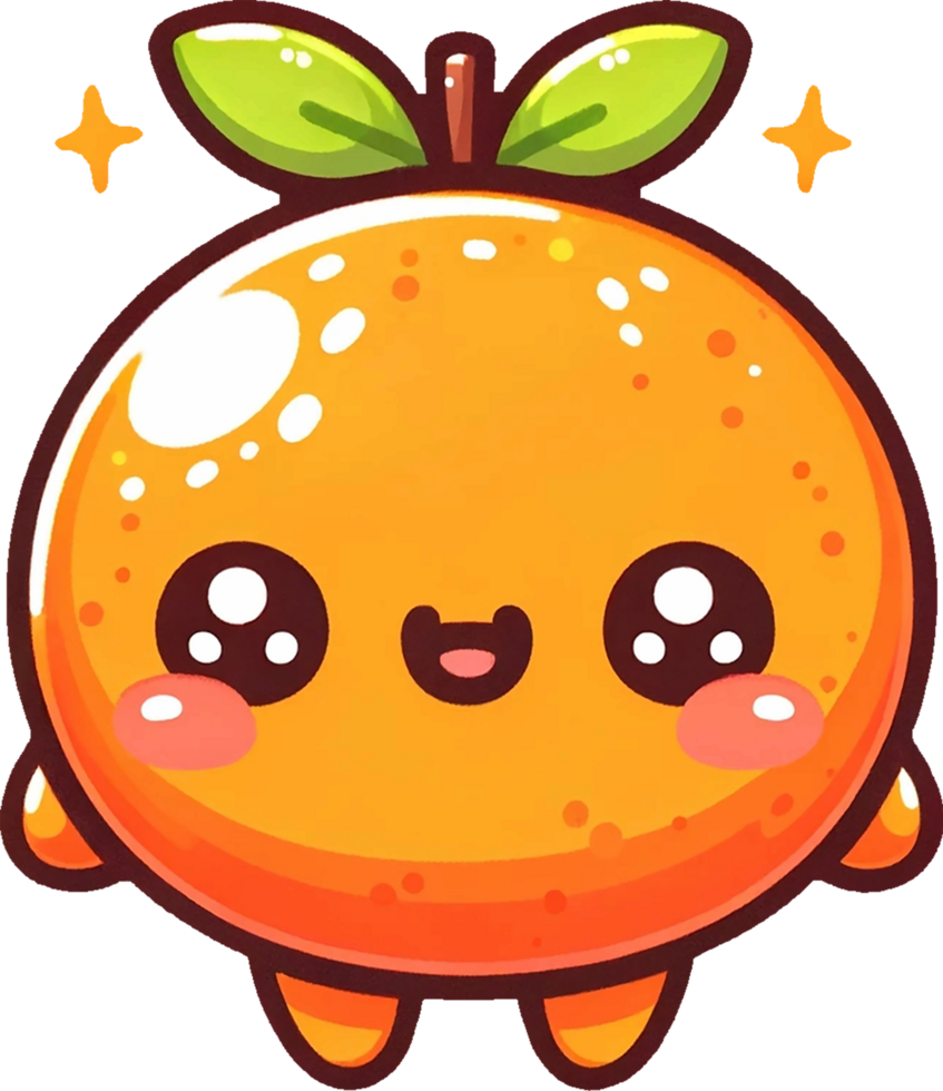 AI generated Kawaii Fruits cartoon clipart illustrations. This versatile design is ideal for prints, t-shirt, mug, poster, and many other tasks. png