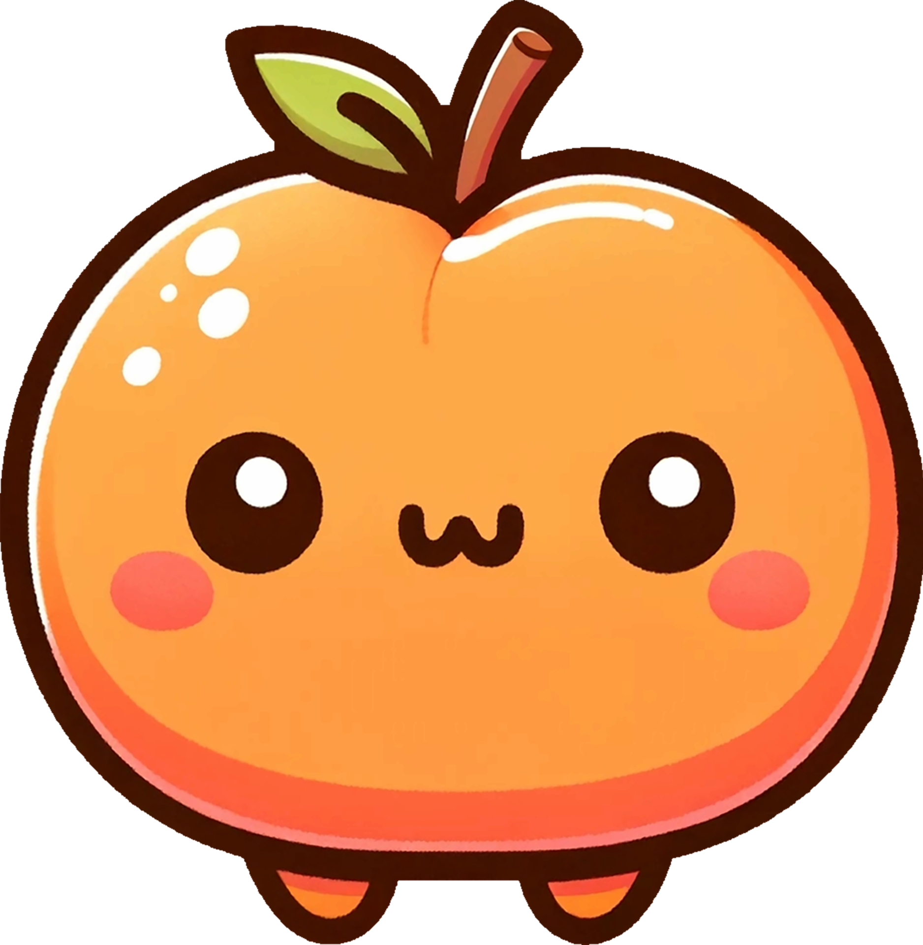 AI generated Kawaii Fruits cartoon clipart illustrations. This