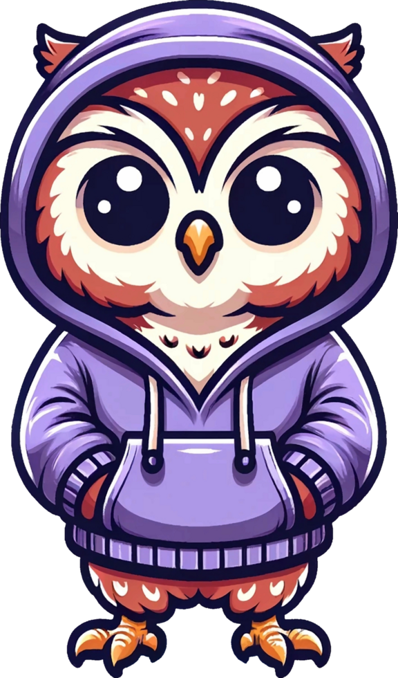 AI generated Wild Animals Wearing Hoodie Clipart PNG. This Graphic suitable for all over prints png