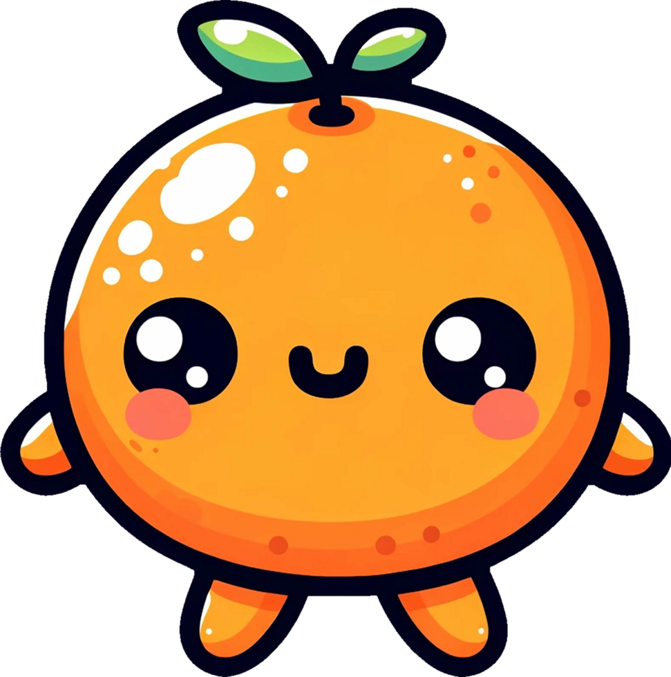 AI generated Kawaii Fruits cartoon clipart illustrations. This