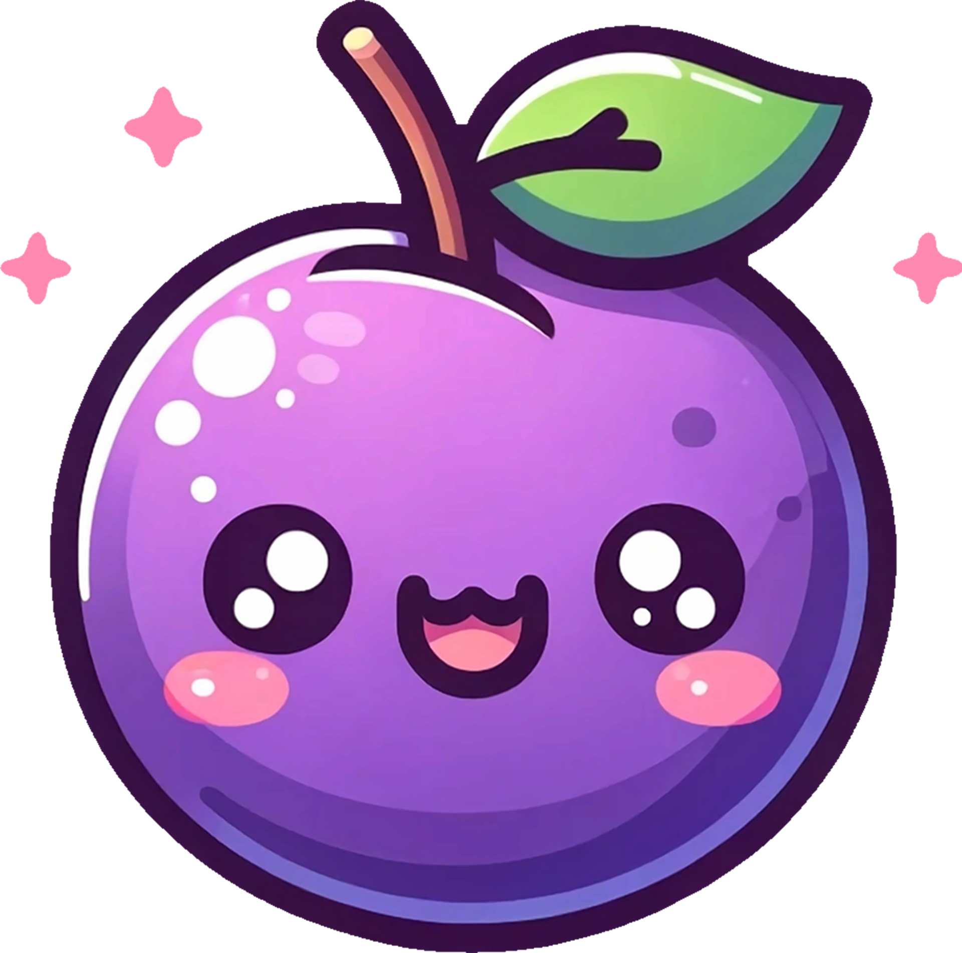 AI generated Kawaii Fruits cartoon clipart illustrations. This