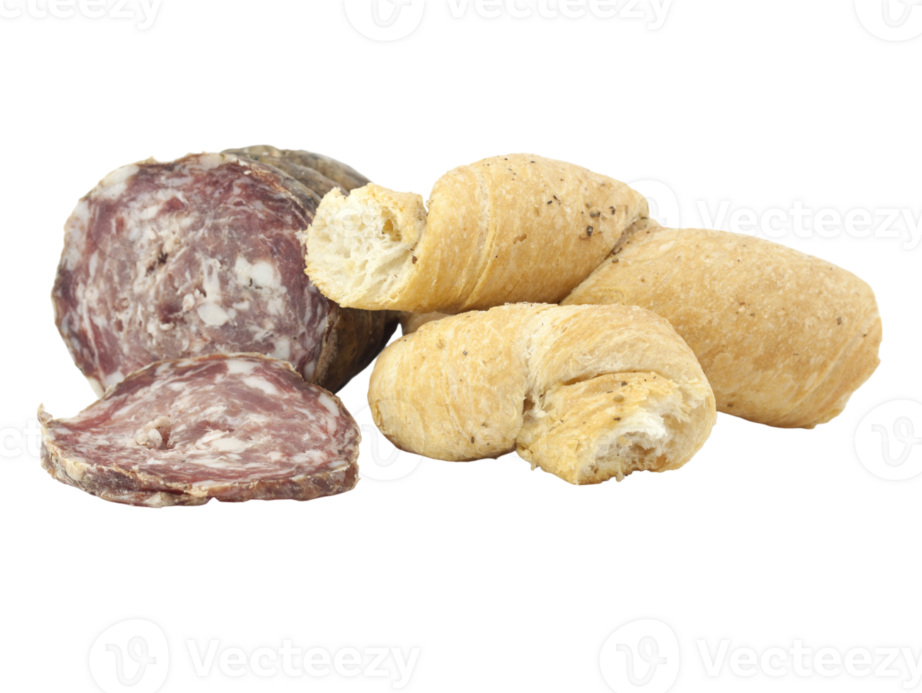 bread seal with sliced salami png