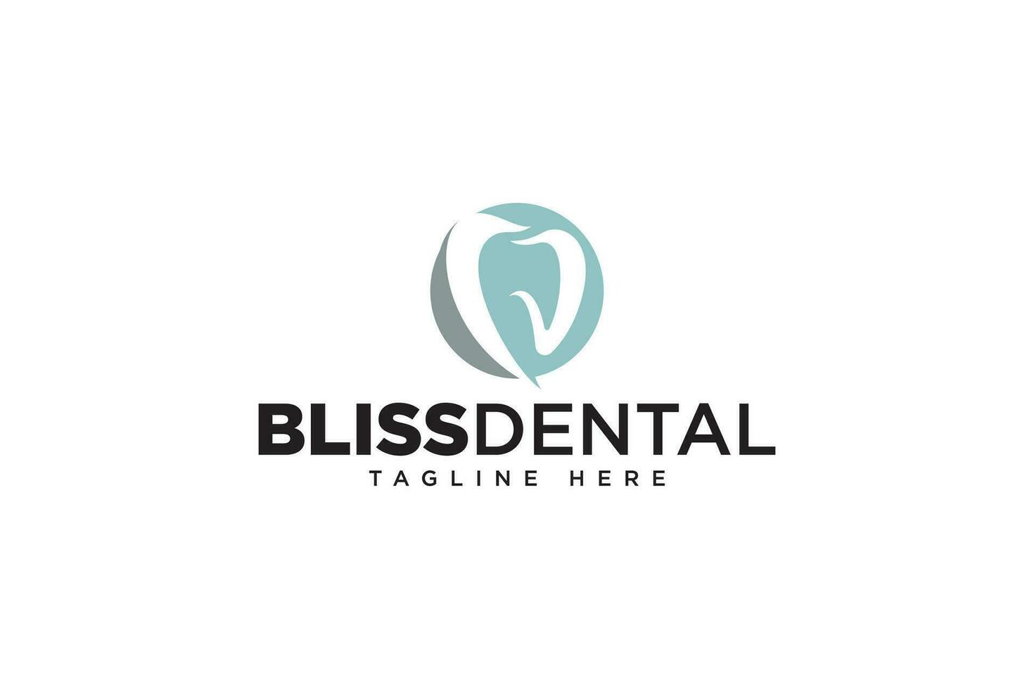 diente cuidado dental moderno logo diseño para dental clínica vector