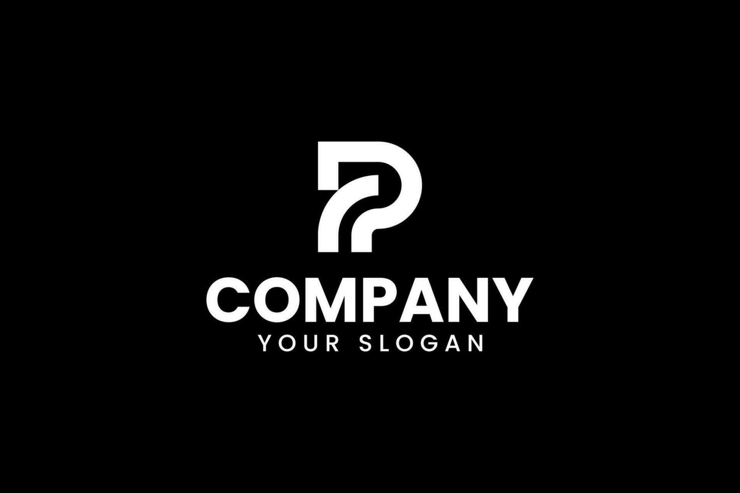 letter P or P R modern logo design for professional corporate company business vector