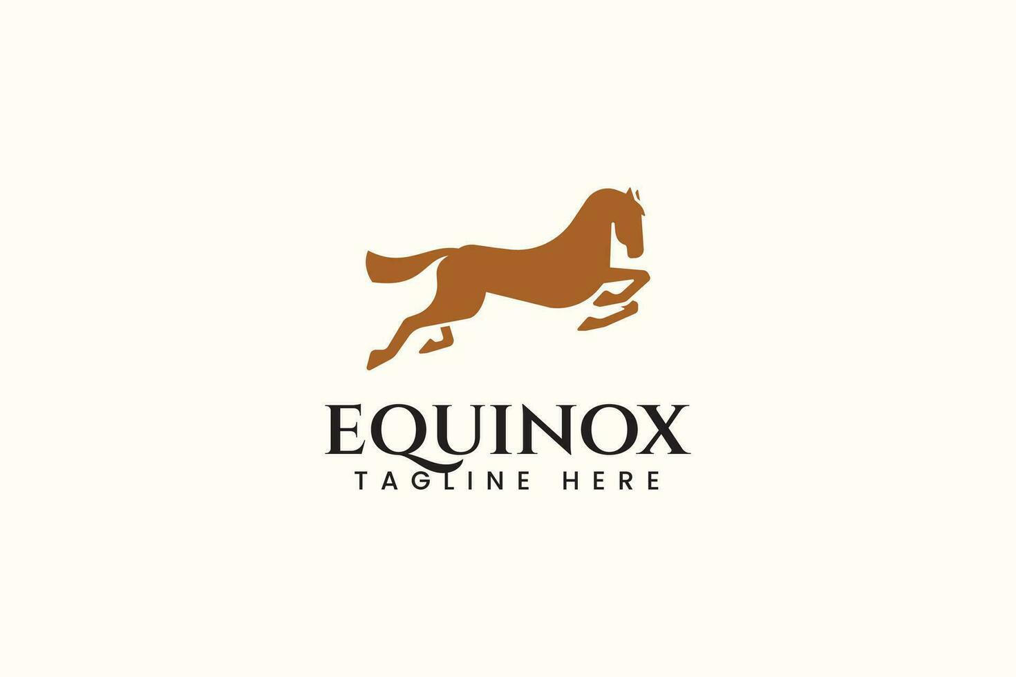 horse run and jump silhouette modern logo design template vector