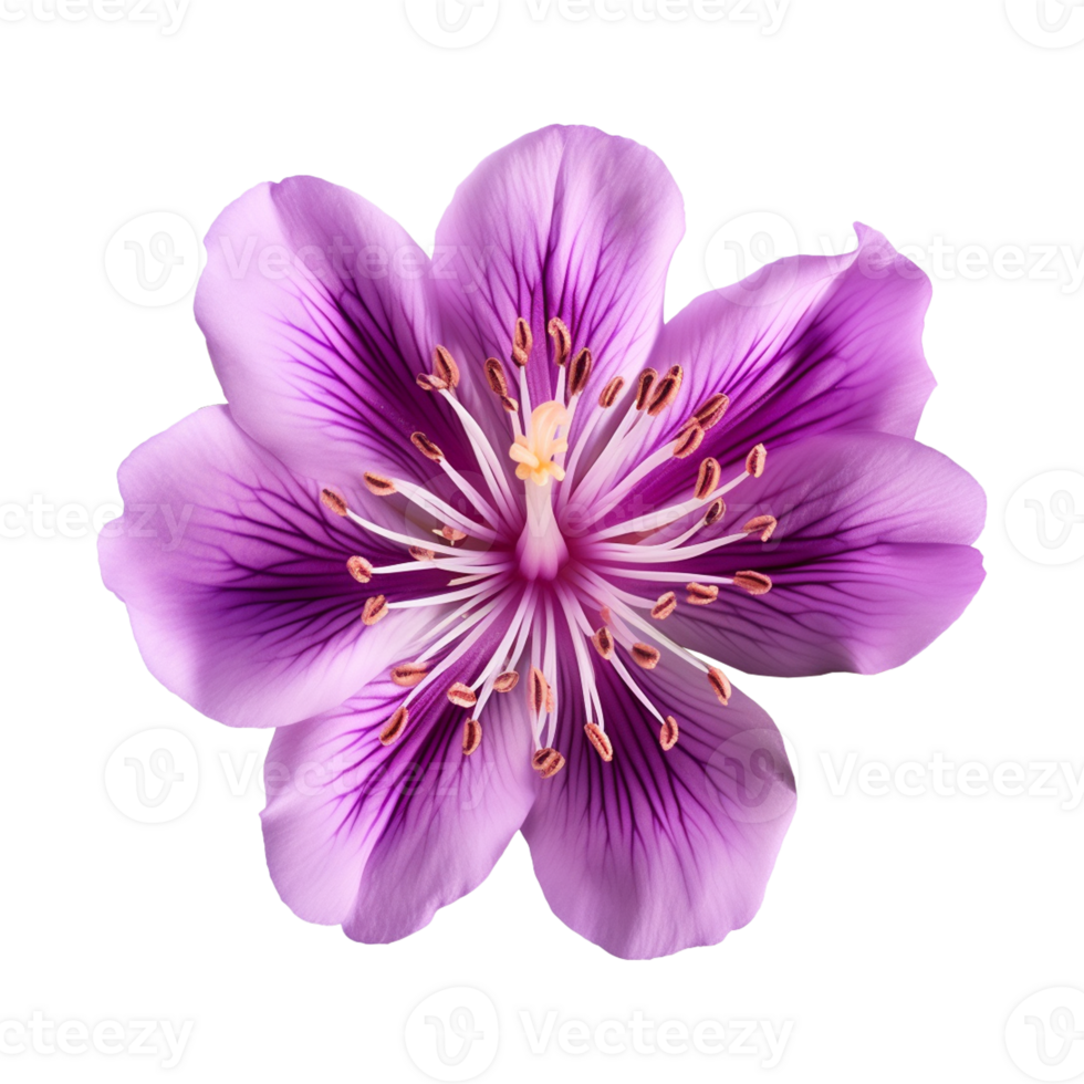 AI generated purple flower isolated on a transparent background png