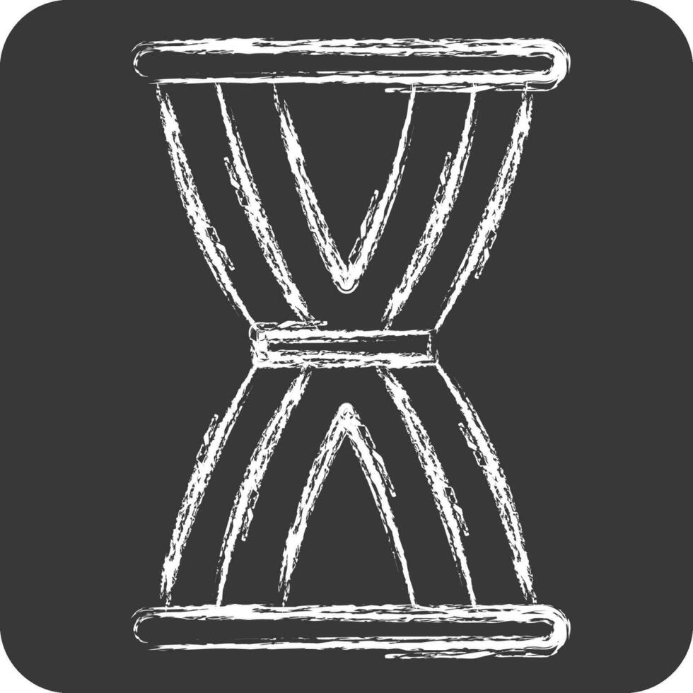 Icon Sandglass. related to Curtains symbol. chalk Style. simple design editable. simple illustration vector