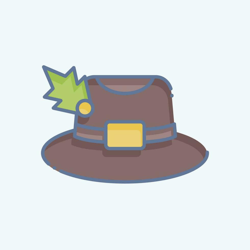 Icon Panama. related to Hat symbol. doodle style. simple design editable. simple illustration vector