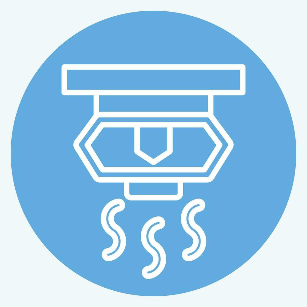 Icon Sprinkler. related to Firefighter symbol. blue eyes style. simple design editable. simple illustration vector