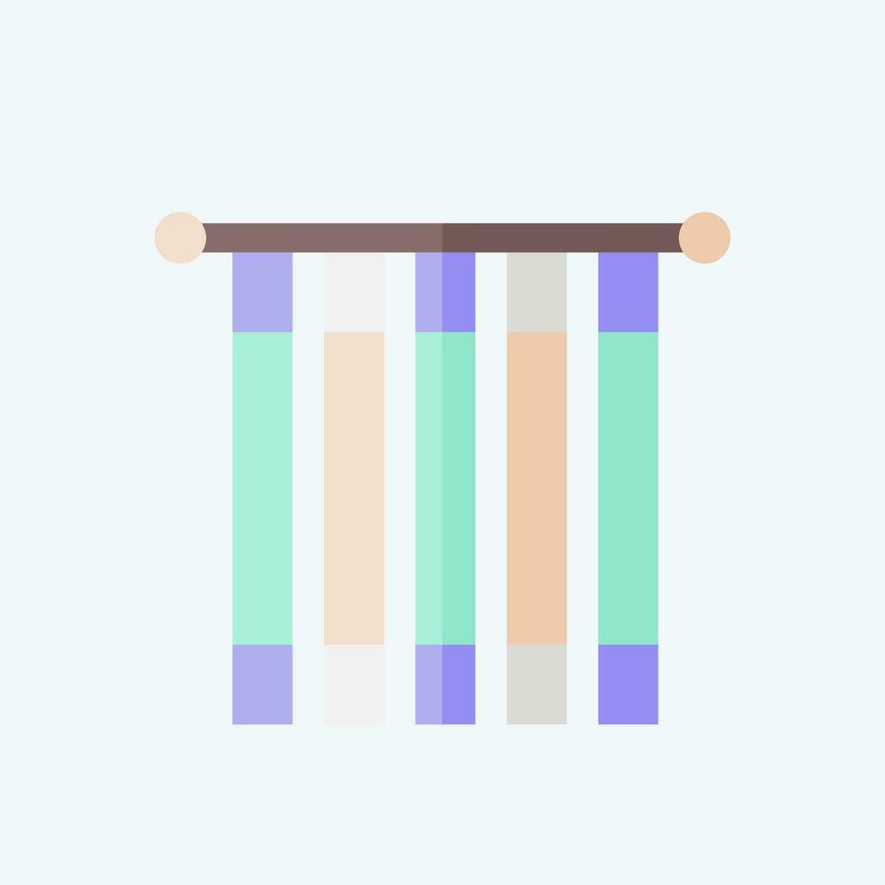 Icon Japanese. related to Curtains symbol. flat style. simple design editable. simple illustration vector