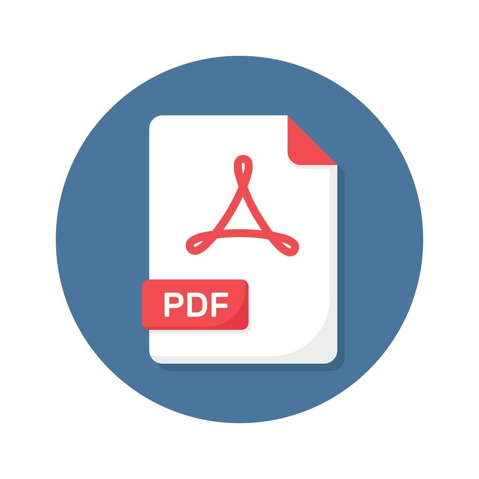 PDF file format flat icon design ready for premium use vector