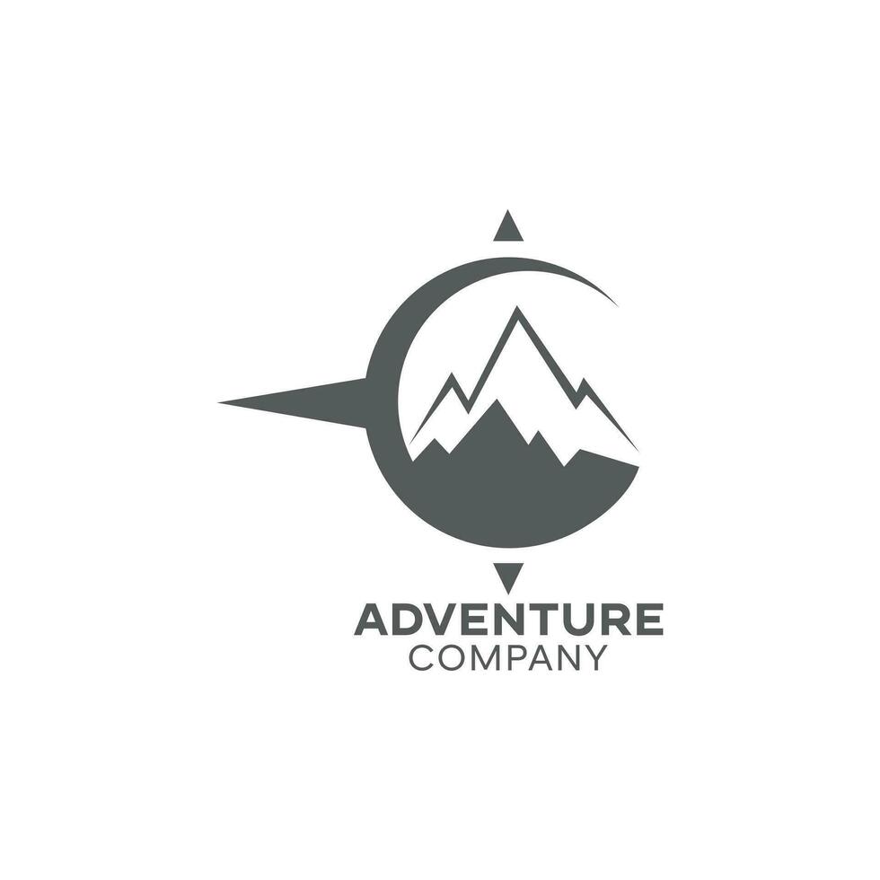 aventuras montaña logo icono vector modelo