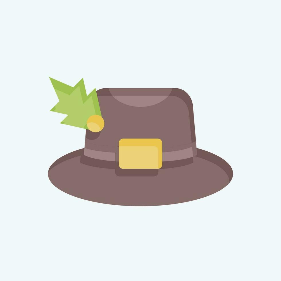 Icon Panama. related to Hat symbol. flat style. simple design editable. simple illustration vector