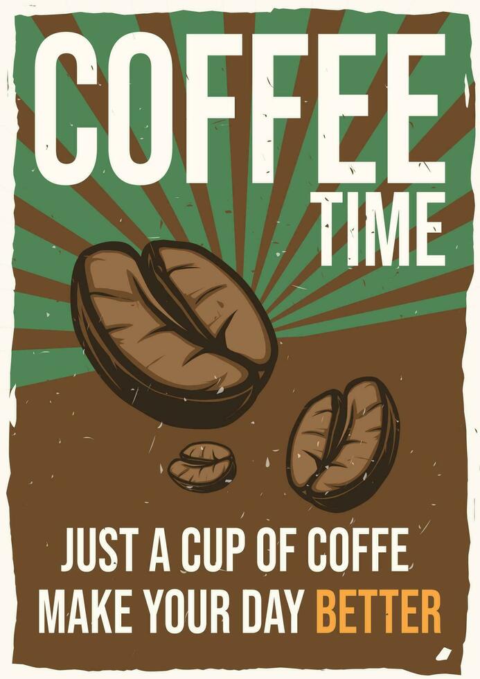 coffee time poster design for print vector