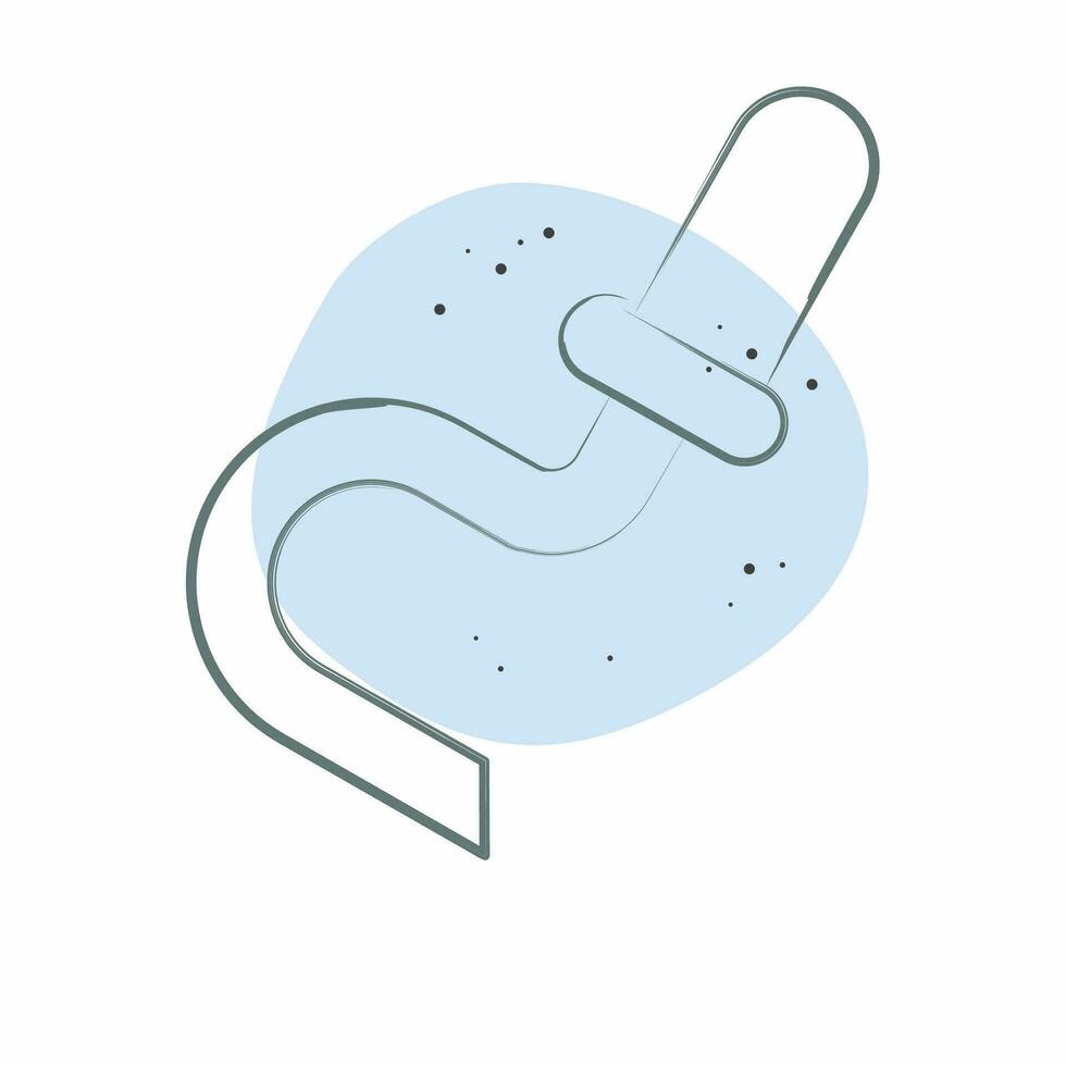 Icon Crowbar. related to Firefighter symbol. Color Spot Style. simple design editable. simple illustration vector
