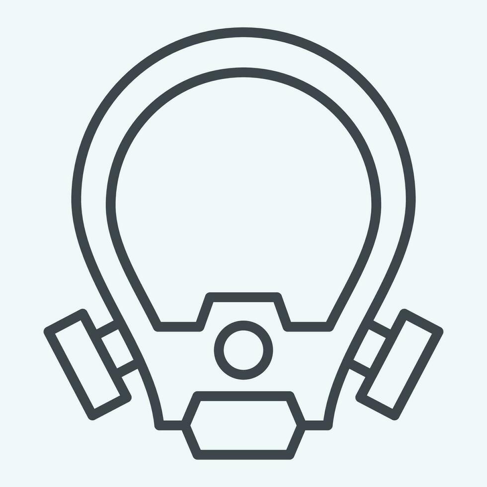 Icon Oxygen Mask. related to Firefighter symbol. line style. simple design editable. simple illustration vector