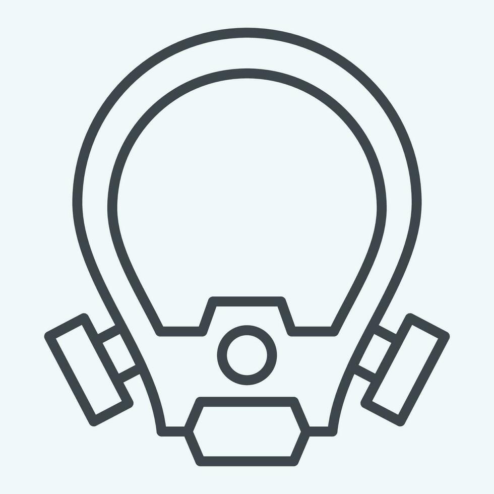 Icon Oxygen Mask. related to Firefighter symbol. line style. simple design editable. simple illustration vector