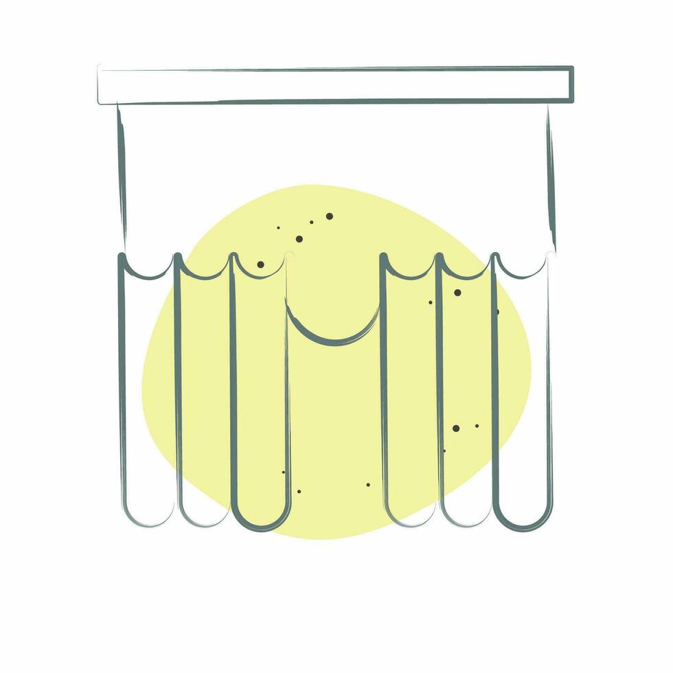 Icon Valances. related to Curtains symbol. Color Spot Style. simple design editable. simple illustration vector