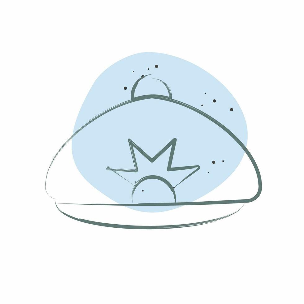 Icon Beret. related to Hat symbol. Color Spot Style. simple design editable. simple illustration vector