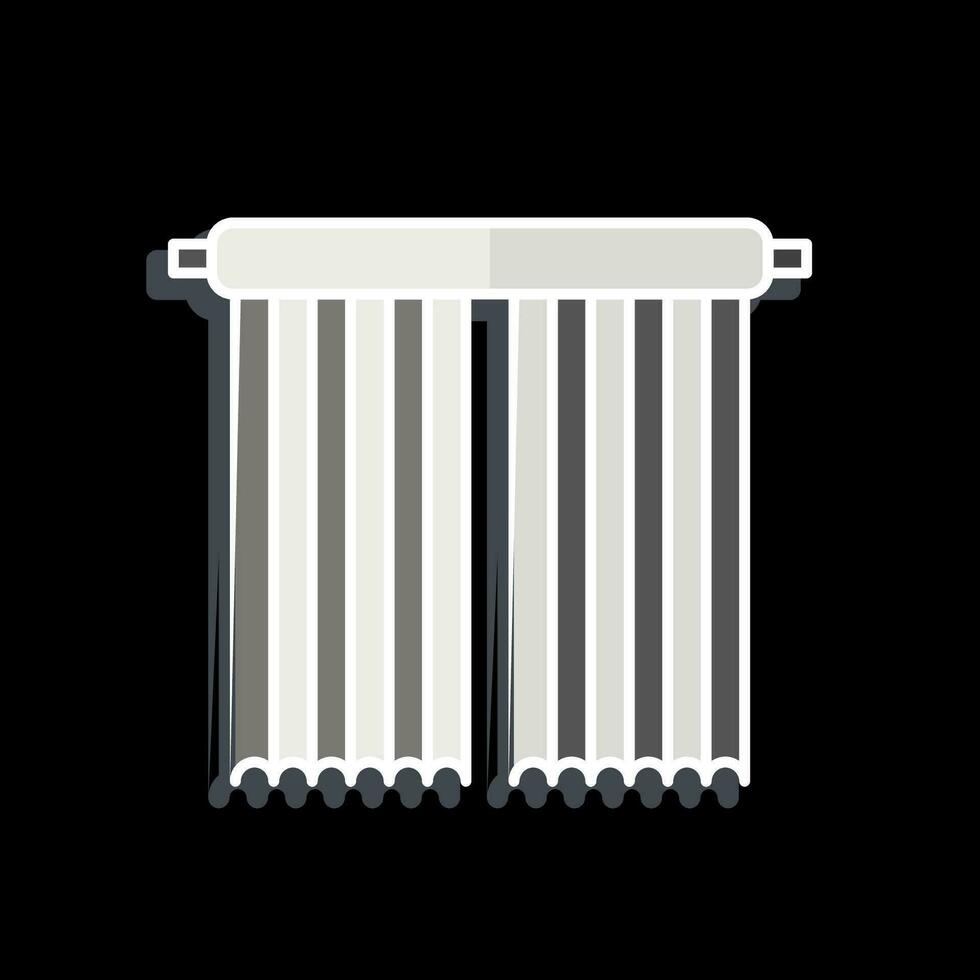 Icon Tab Top. related to Curtains symbol. glossy style. simple design editable. simple illustration vector