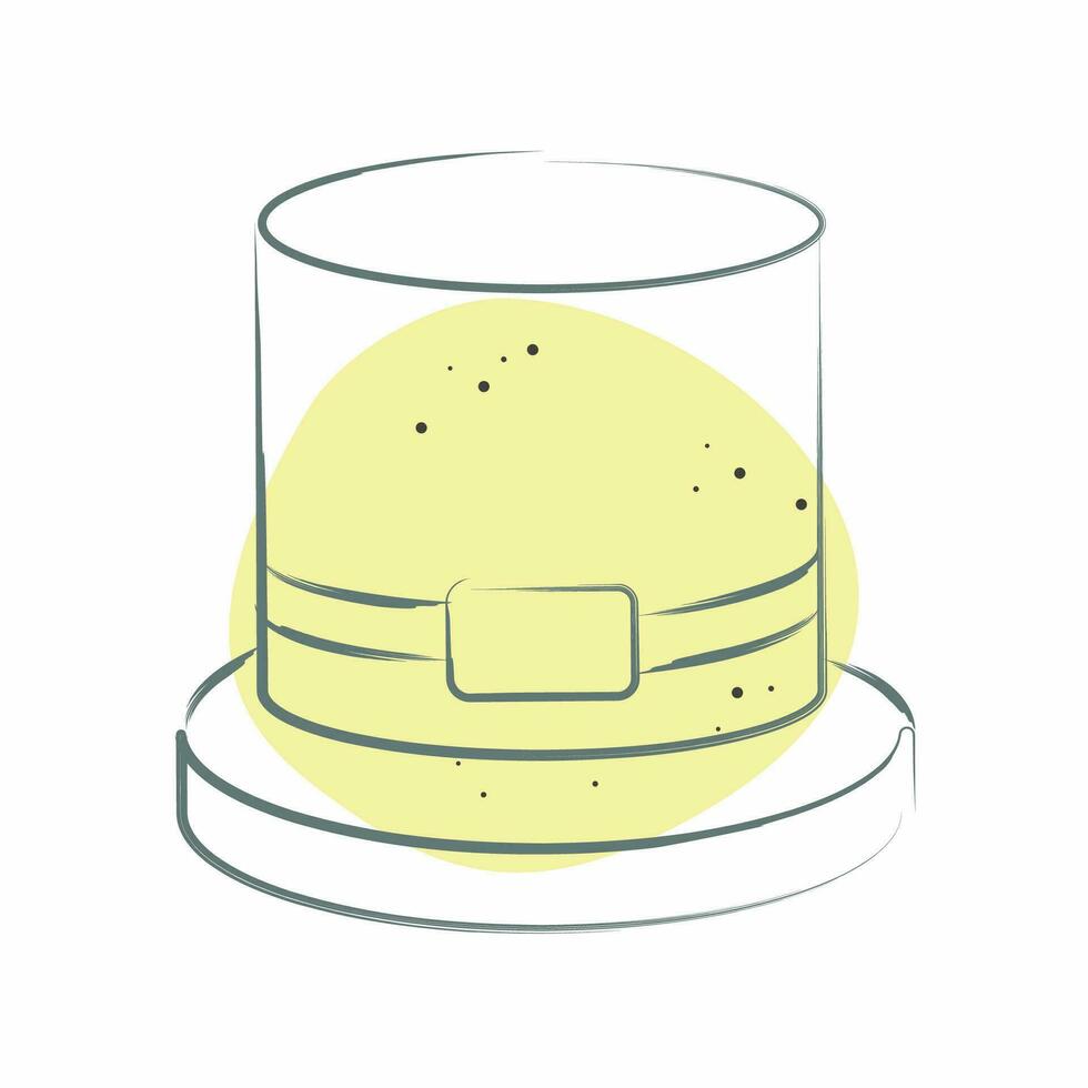 Icon Top Hat. related to Hat symbol. Color Spot Style. simple design editable. simple illustration vector