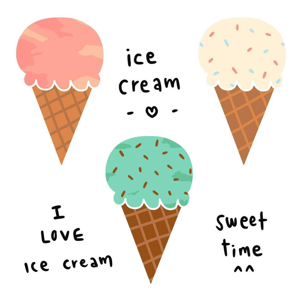 ice cream cone vector clipart