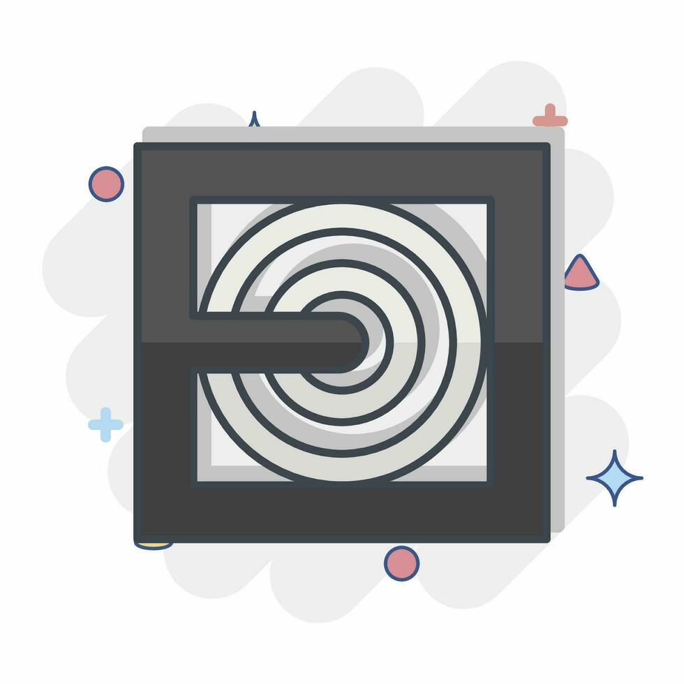 Icon Fire Hose. related to Firefighter symbol. comic style. simple design editable. simple illustration vector