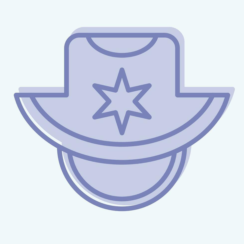 Icon Sunhat. related to Hat symbol. two tone style. simple design editable. simple illustration vector