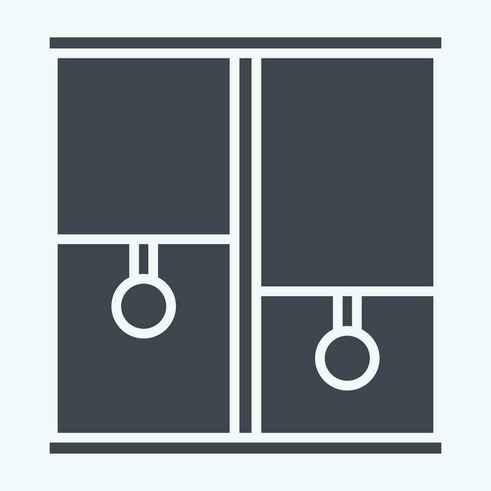 Icon Roller. related to Curtains symbol. glyph style. simple design editable. simple illustration vector