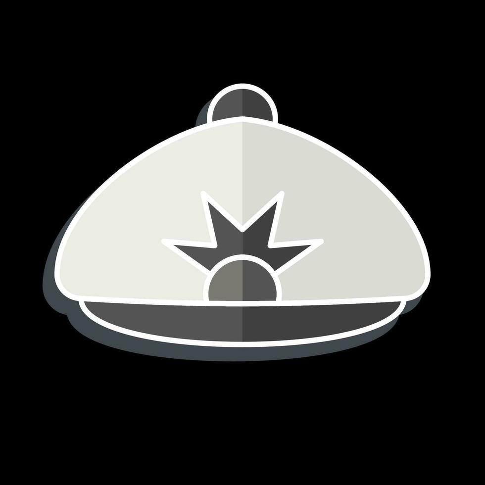 Icon Beret. related to Hat symbol. glossy style. simple design editable. simple illustration vector