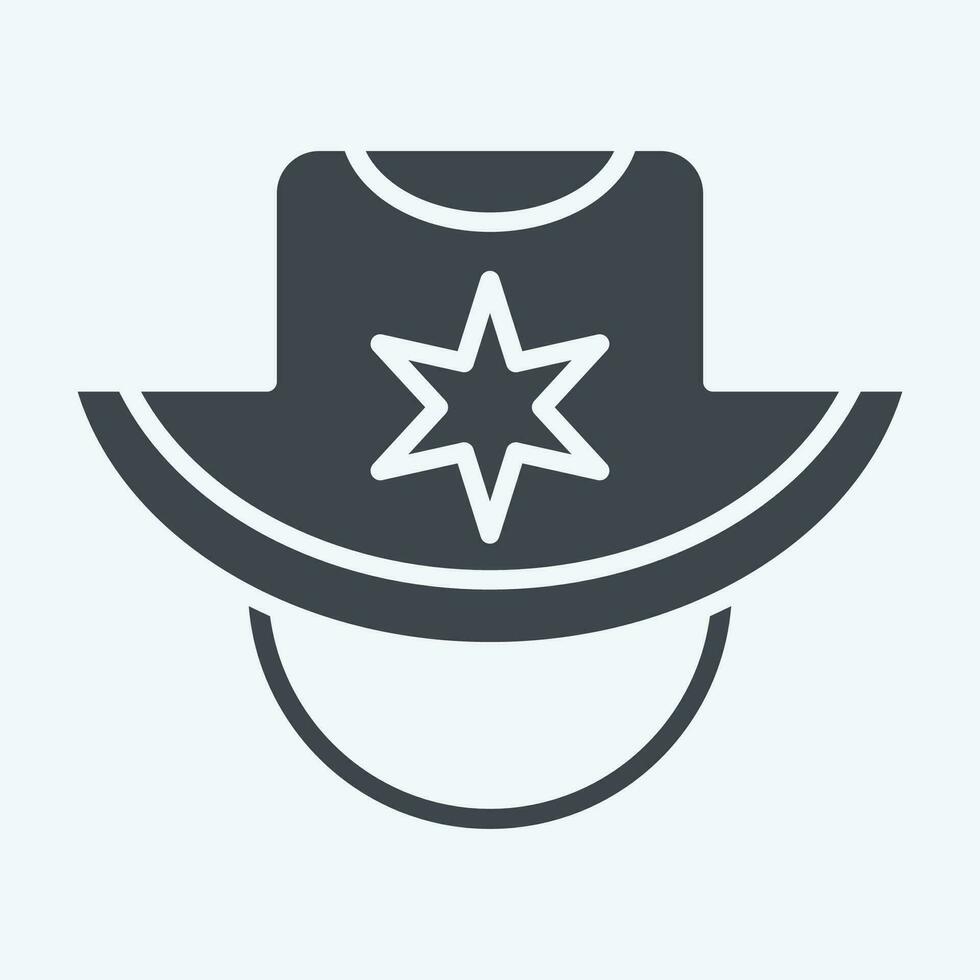 Icon Sunhat. related to Hat symbol. glyph style. simple design editable. simple illustration vector