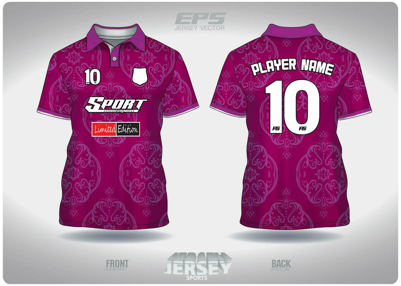 EPS jersey sports shirt vector.pink purple angel wings pattern design, illustration, textile background for sports poloshirt, football jersey poloshirt vector