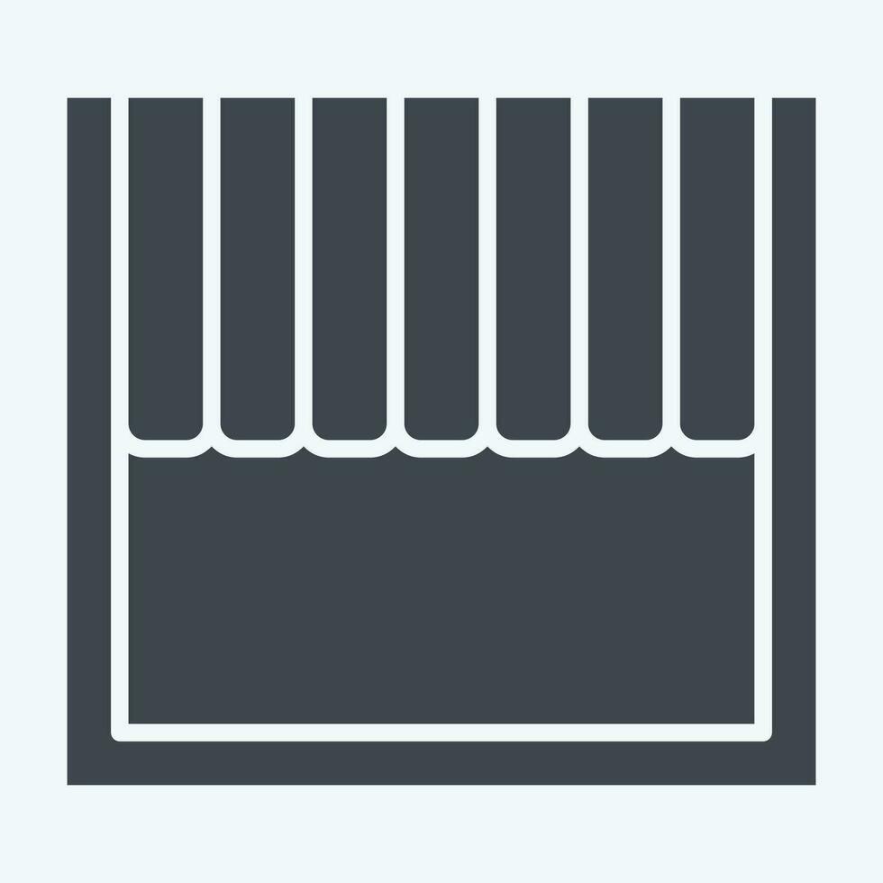 Icon Cafe Style. related to Curtains symbol. glyph style. simple design editable. simple illustration vector