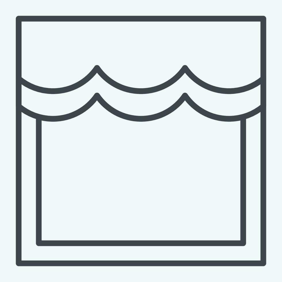 Icon Scalloped. related to Curtains symbol. line style. simple design editable. simple illustration vector