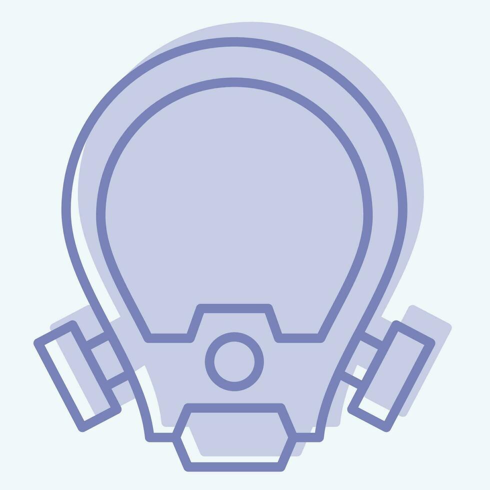 Icon Oxygen Mask. related to Firefighter symbol. two tone style. simple design editable. simple illustration vector