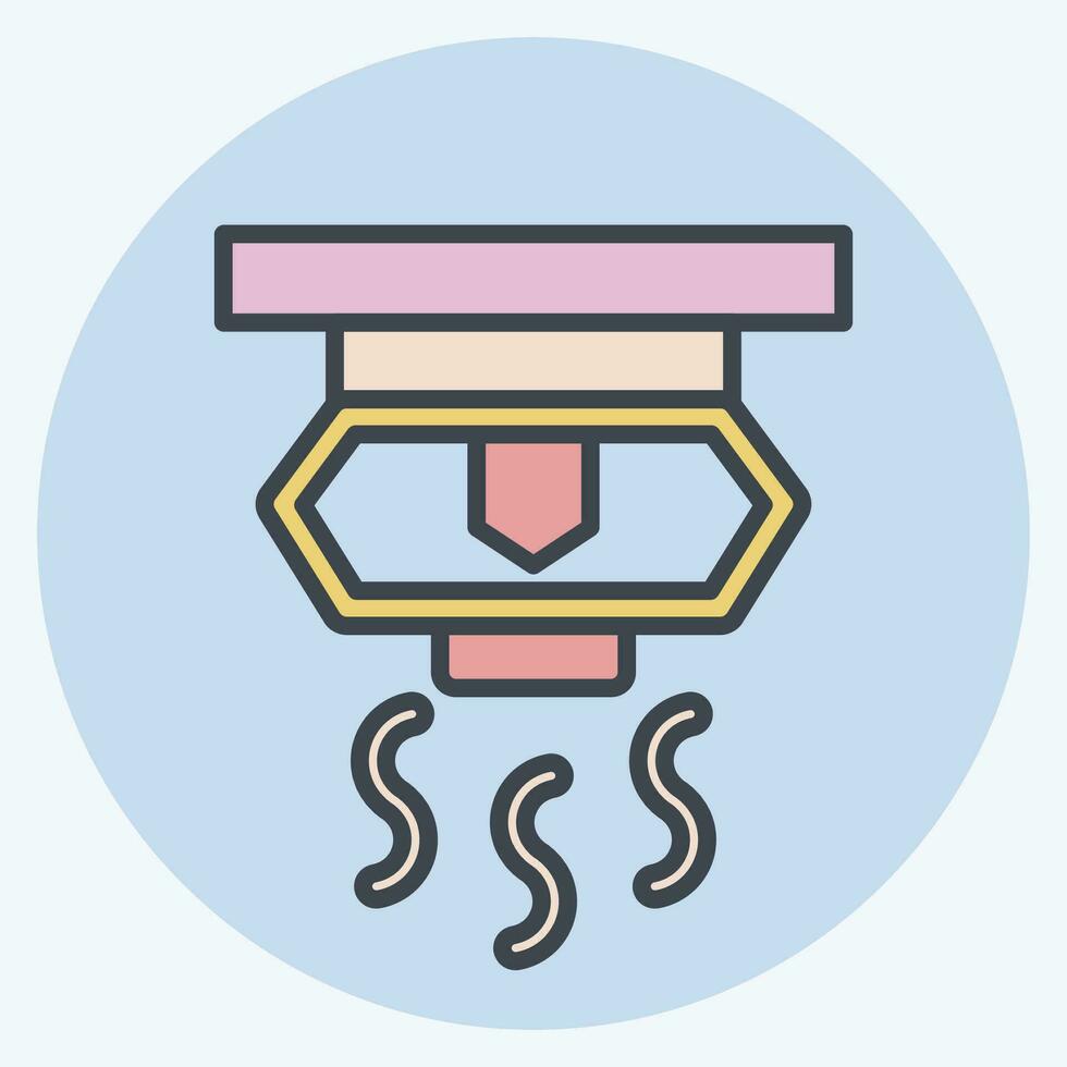 Icon Sprinkler. related to Firefighter symbol. color mate style. simple design editable. simple illustration vector