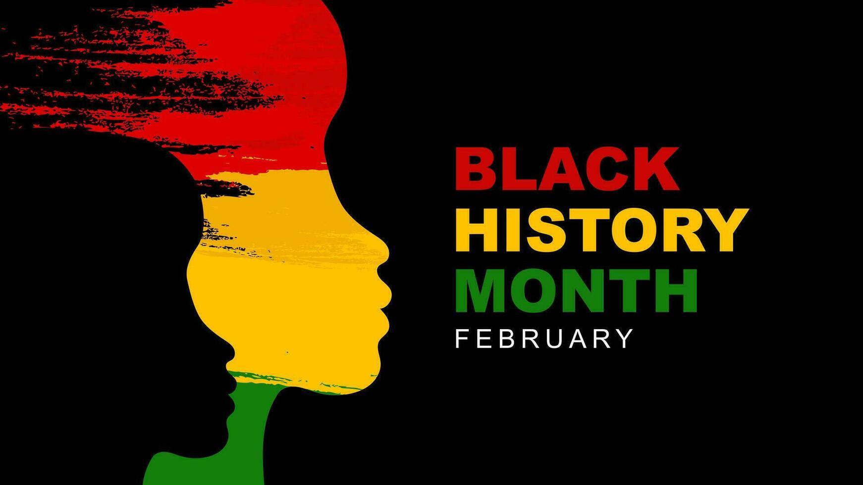 vector ilustración de negro historia mes cuales es celebrado cada año en febrero. negro historia mes es un anual observancia originario en el unido estados