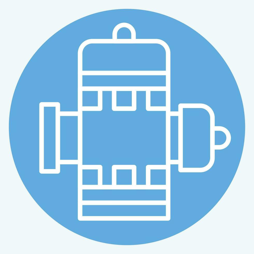 Icon Hydrant. related to Firefighter symbol. blue eyes style. simple design editable. simple illustration vector