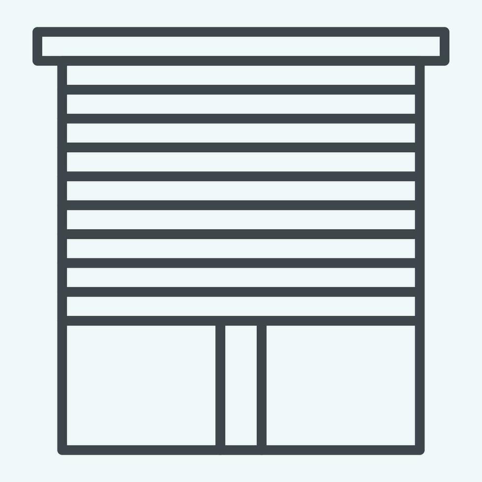 Icon Horizontal Blinds. related to Curtains symbol. line style. simple design editable. simple illustration vector